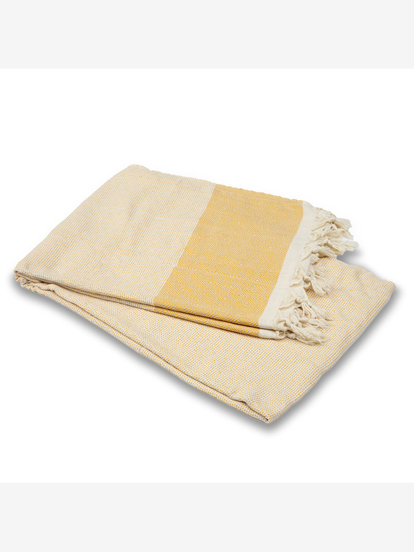 Balkanova Памучно хвърляне Nefes IV - медено жълто