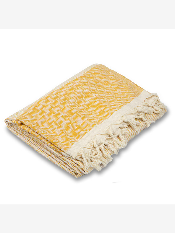 Balkanova Памучно хвърляне Nefes IV - медено жълто