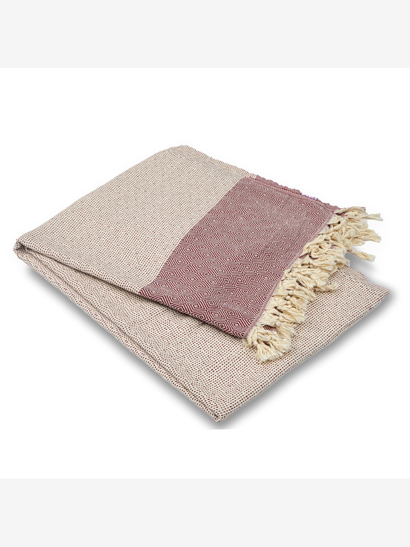 Balkanova Памучна покривка за легло Nefes III - черешово червено