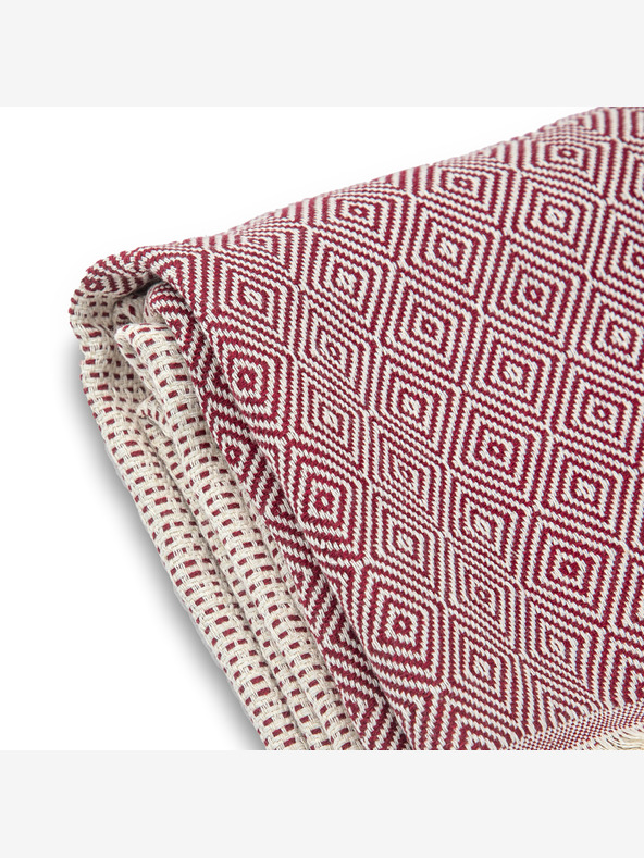 Balkanova Памучна покривка за легло Nefes III - черешово червено