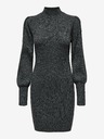 ONLY Тъмно сива рокля с оребрен пуловер ONLY Katia