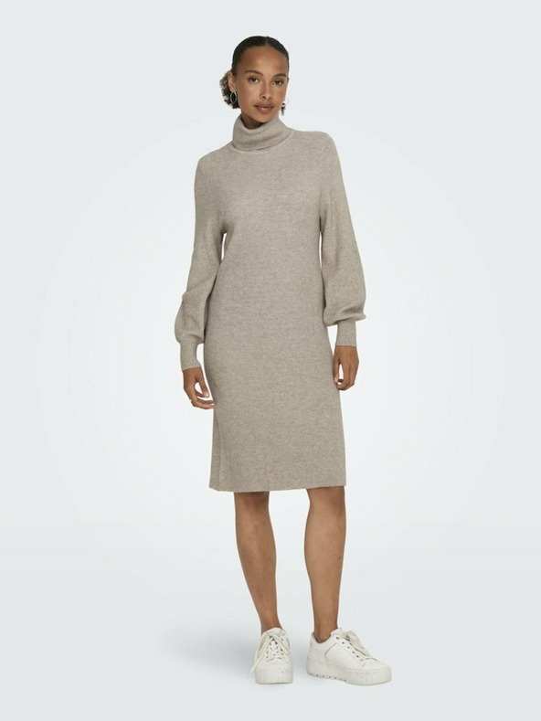 ONLY ONLY Sasha Бежова дамска рокля с пуловер