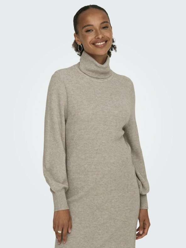 ONLY ONLY Sasha Бежова дамска рокля с пуловер