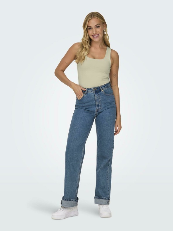 ONLY Бежова дамска блуза с двустранно закопчаване ONLY Ea