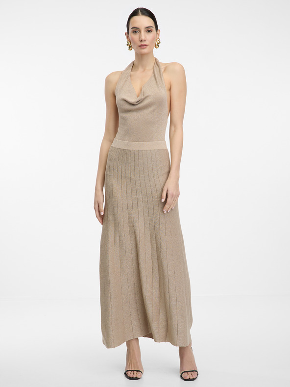 Orsay Златна дамска блуза с деколте ORSAY