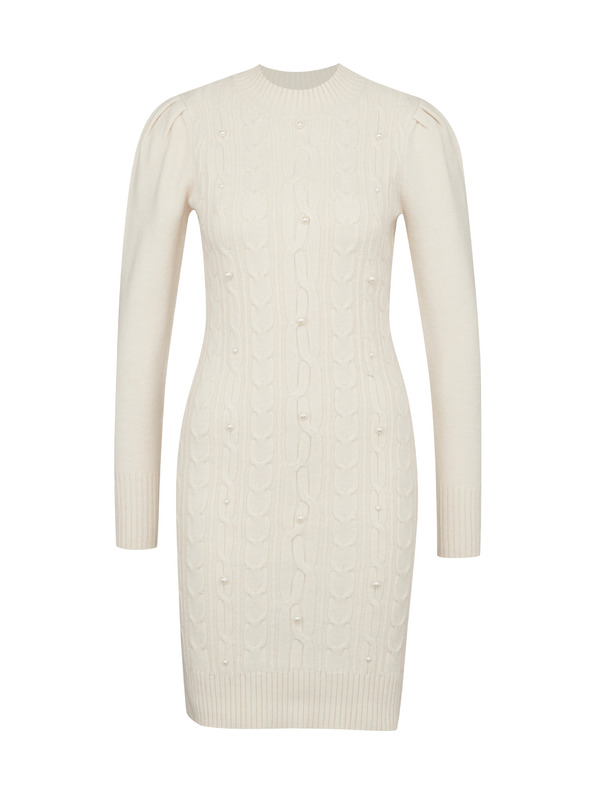 Orsay Кремава дамска рокля-пуловер ORSAY