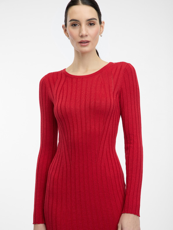 Orsay Червена дамска миди рокля ORSAY