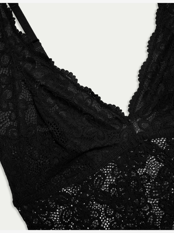 Marks & Spencer Дантелено боди Cleo Marks & Spencer черно