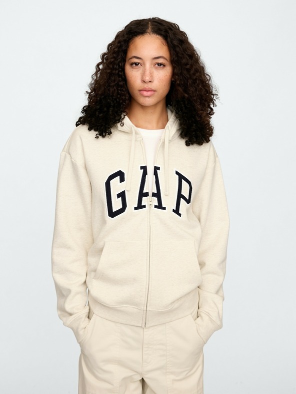 GAP Суитшърт с цип и лого на Gap