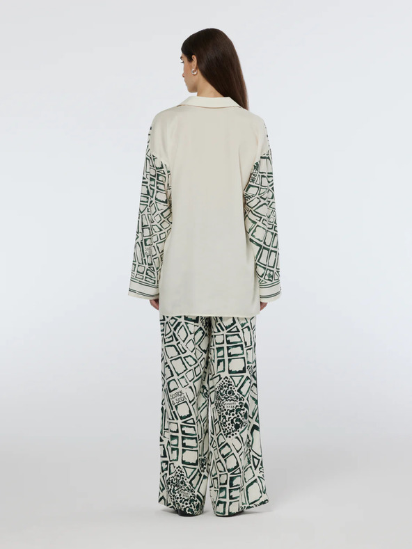 Scotch & Soda Зелена и кремава дамска риза с шарки Scotch & Soda