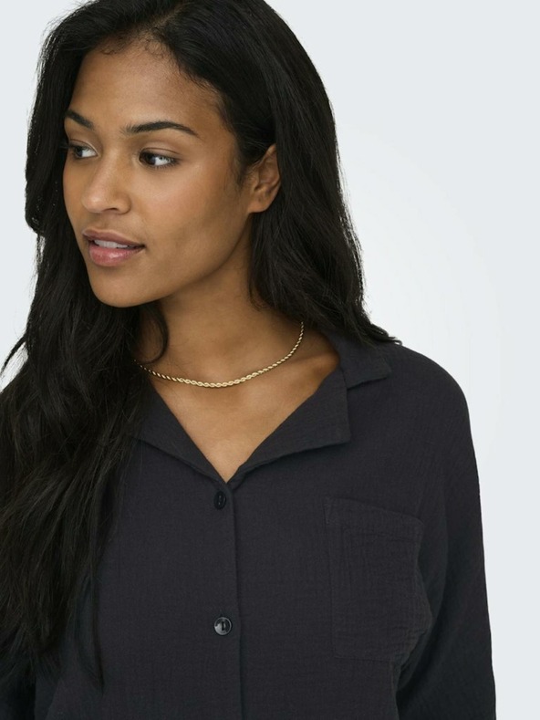 ONLY Тъмно сива дамска блуза ONLY Thyra