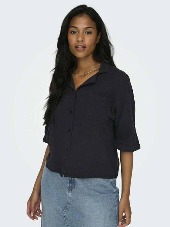 ONLY Тъмно сива дамска блуза ONLY Thyra