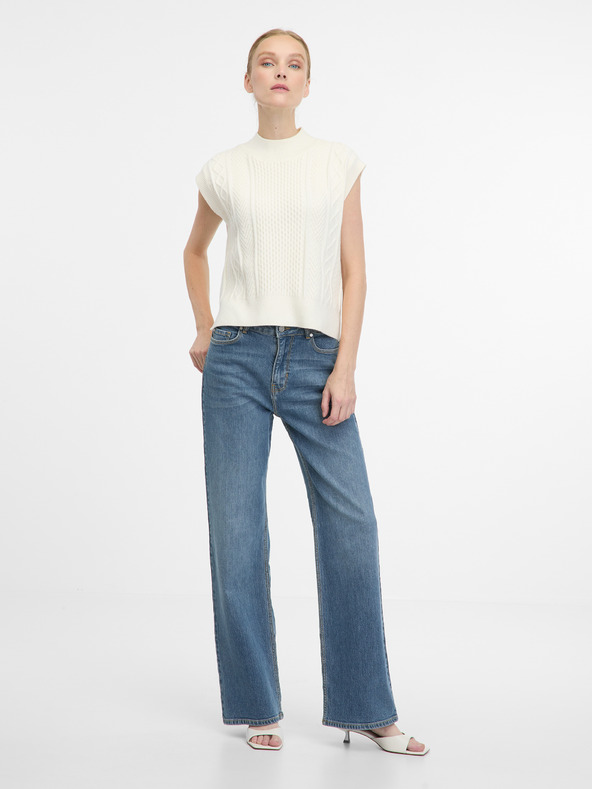 Orsay Сини дамски дънки с широки крачоли ORSAY