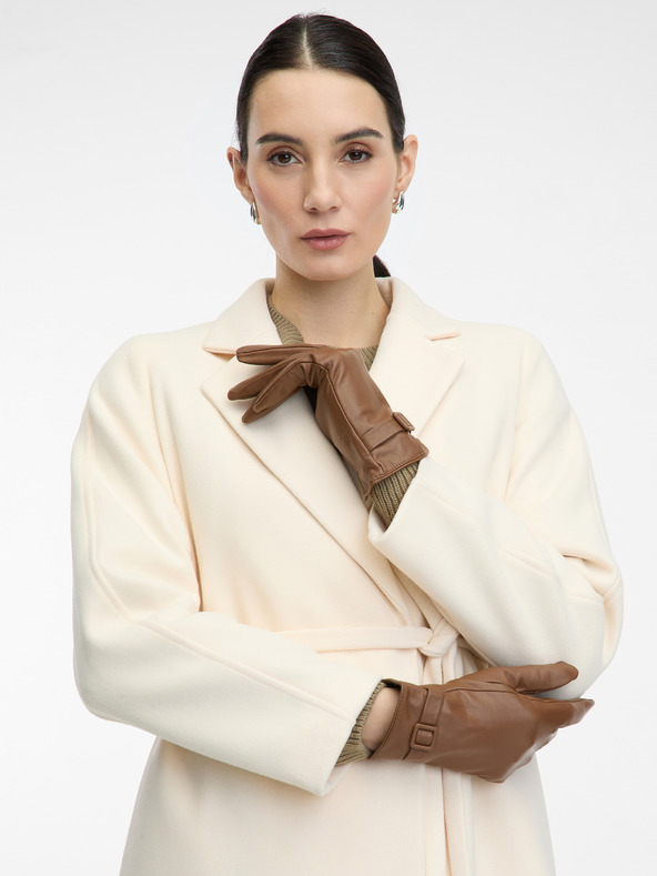 Orsay Кафяви дамски ръкавици ORSAY