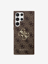Guess Guess PU 4G метално лого заден капак за Samsung Galaxy S23 Ultra Brown
