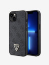 Guess Guess PU 4G метален заден капак с метално лого със страз за iPhone 15 Black