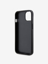 Guess Guess PU 4G метален заден капак с метално лого със страз за iPhone 15 Black