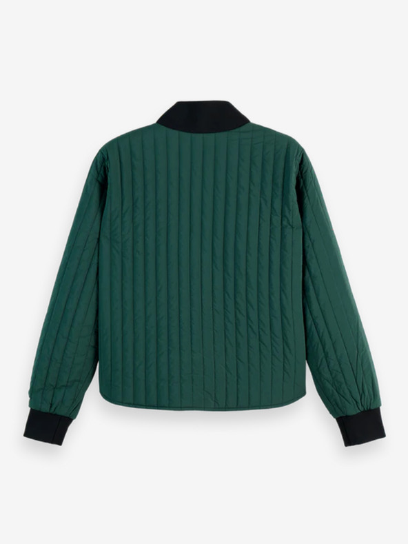 Scotch & Soda Зелен дамски бомбър с двустранно закопчаване Scotch & Soda