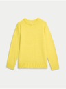 Marks & Spencer Свободен текстуриран пуловер от вълна алпака Marks & Spencer жълт