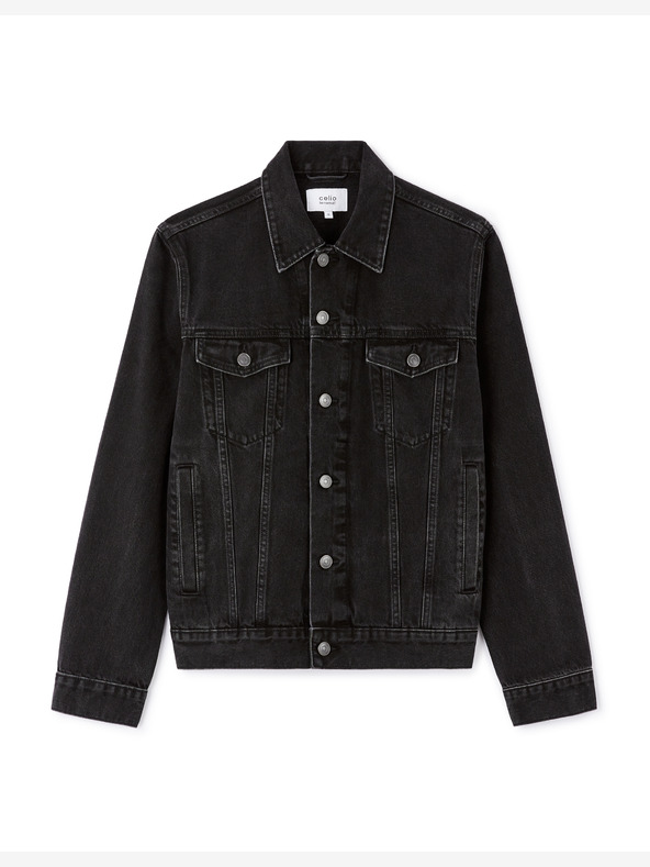 Celio Черно мъжко яке от деним Celio Gudens