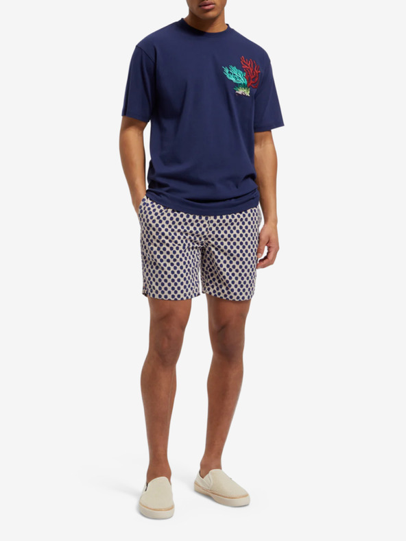 Scotch & Soda Сини и бежови мъжки шарени бански Scotch & Soda