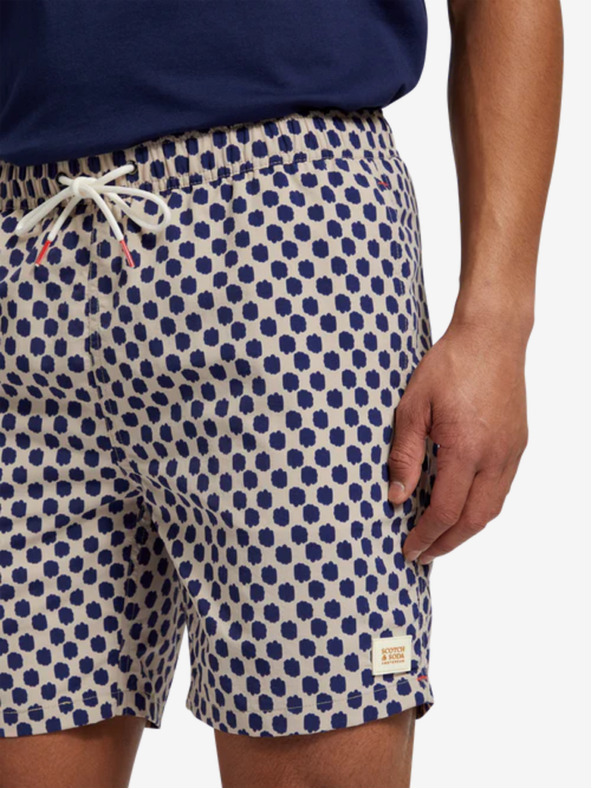 Scotch & Soda Сини и бежови мъжки шарени бански Scotch & Soda
