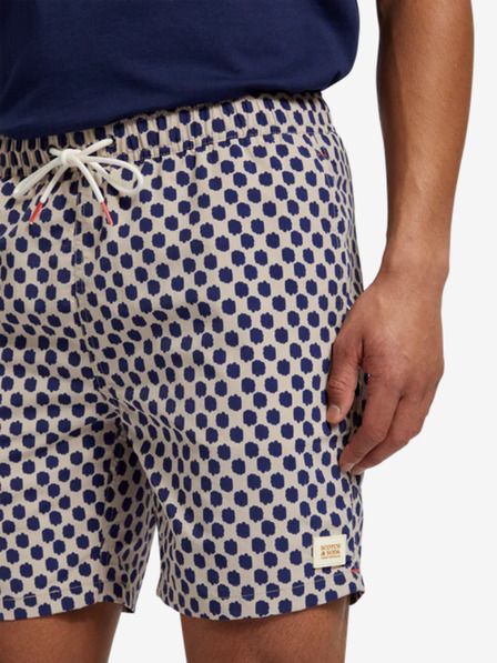 Scotch & Soda Сини и бежови мъжки шарени бански Scotch & Soda