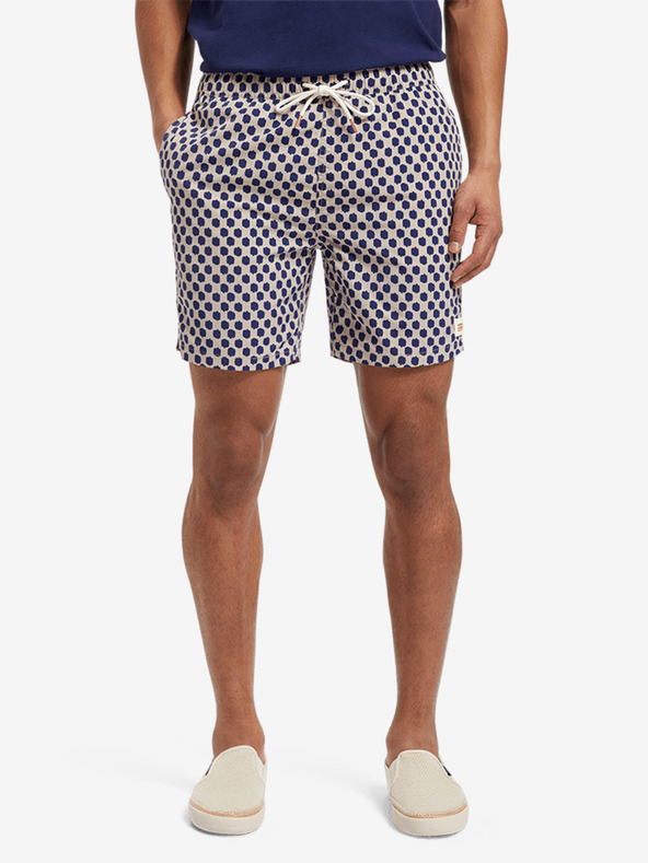 Scotch & Soda Сини и бежови мъжки шарени бански Scotch & Soda