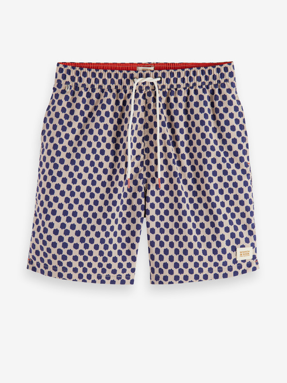 Scotch & Soda Сини и бежови мъжки шарени бански Scotch & Soda