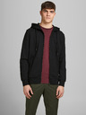 Jack & Jones Черна основна тениска с качулка Jack & Jones