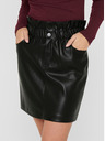 ONLY Черна дамска мини пола от изкуствена кожа ONLY Maiya