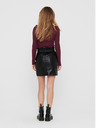 ONLY Черна дамска мини пола от изкуствена кожа ONLY Maiya