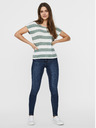 Vero Moda Зелена и бяла тениска на райета VERO MODA Wide Stripe