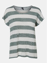 Vero Moda Зелена и бяла тениска на райета VERO MODA Wide Stripe