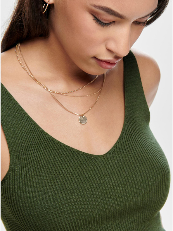 Jacqueline de Yong Тъмнозелена ребрована потник JDY Nanna