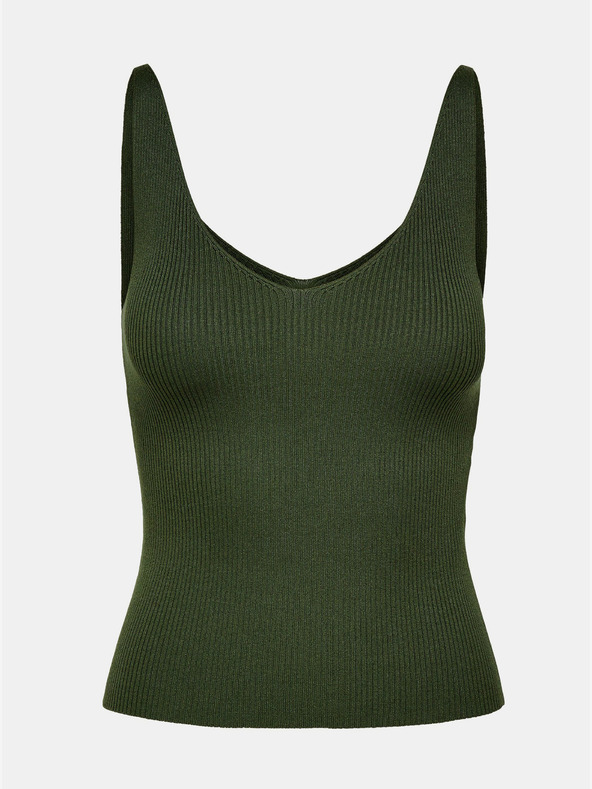 Jacqueline de Yong Тъмнозелена ребрована потник JDY Nanna