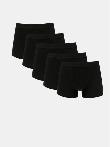 Jack & Jones Комплект от пет черни боксерки Jack & Jones Tone