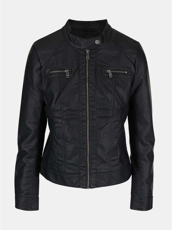 ONLY Черно дамско кожено яке ONLY Bandit