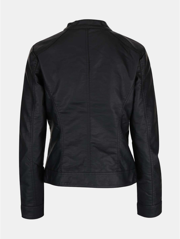 ONLY Черно дамско кожено яке ONLY Bandit