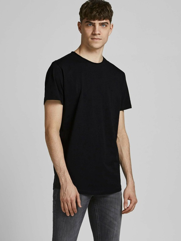 Jack & Jones Черна основна тениска Jack & Jones Basher