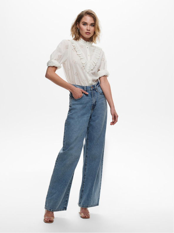 ONLY Сини дамски дънки с широки крачоли ONLY Hope