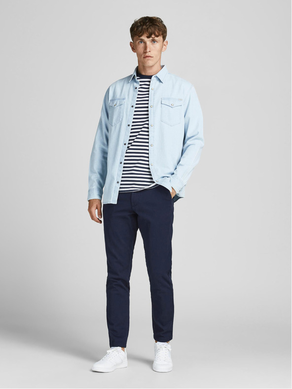 Jack & Jones Тъмносин чино панталон Jack & Jones Marco
