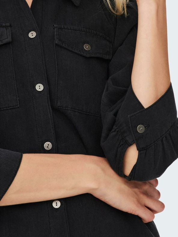 ONLY Черна дънкова рокля ONLY Felica