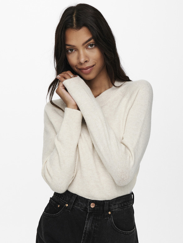 ONLY Кремав основен пуловер ONLY Rica