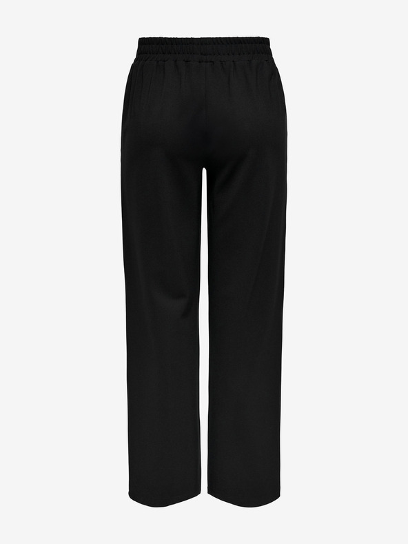 ONLY Черни дамски панталони с широки крачоли ONLY Pop