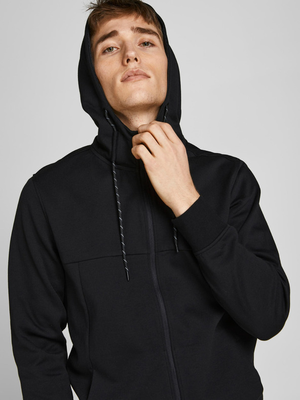 Jack & Jones Черна мъжка суичър с цип Jack & Jones Air