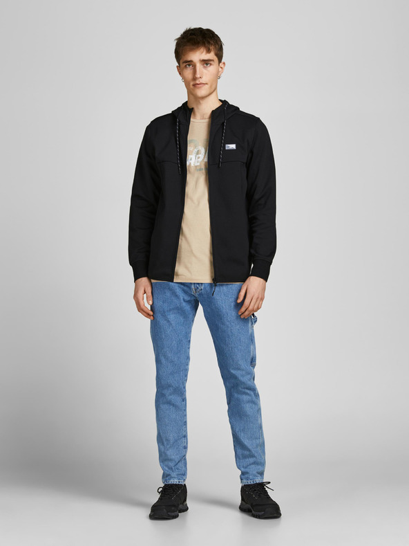 Jack & Jones Черна мъжка суичър с цип Jack & Jones Air