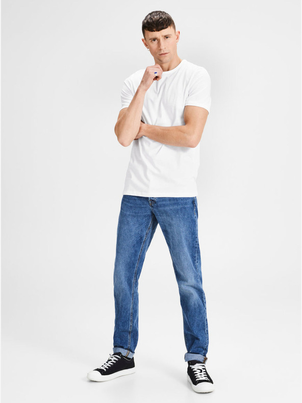 Jack & Jones Комплект от две бели мъжки тениски с къс ръкав Jack & Jones Basic