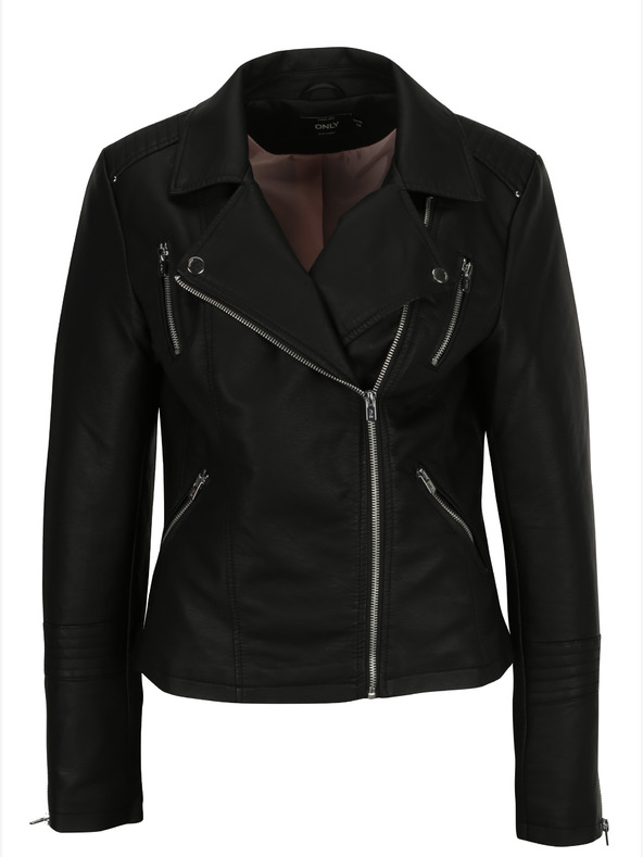 ONLY Черни дамски кожени обувки с извивки ONLY Gemma