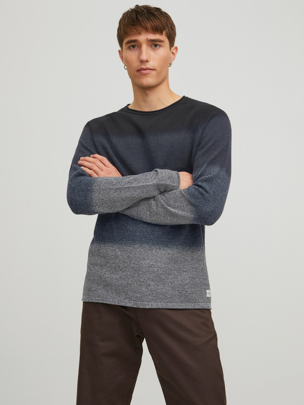 Jack & Jones Тъмно син мъжки пуловер Jack & Jones Hill